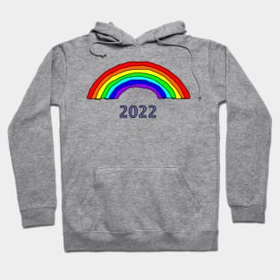 Hand Drawn Rainbow Very Peri Periwinkle Blue 2022 Hoodie